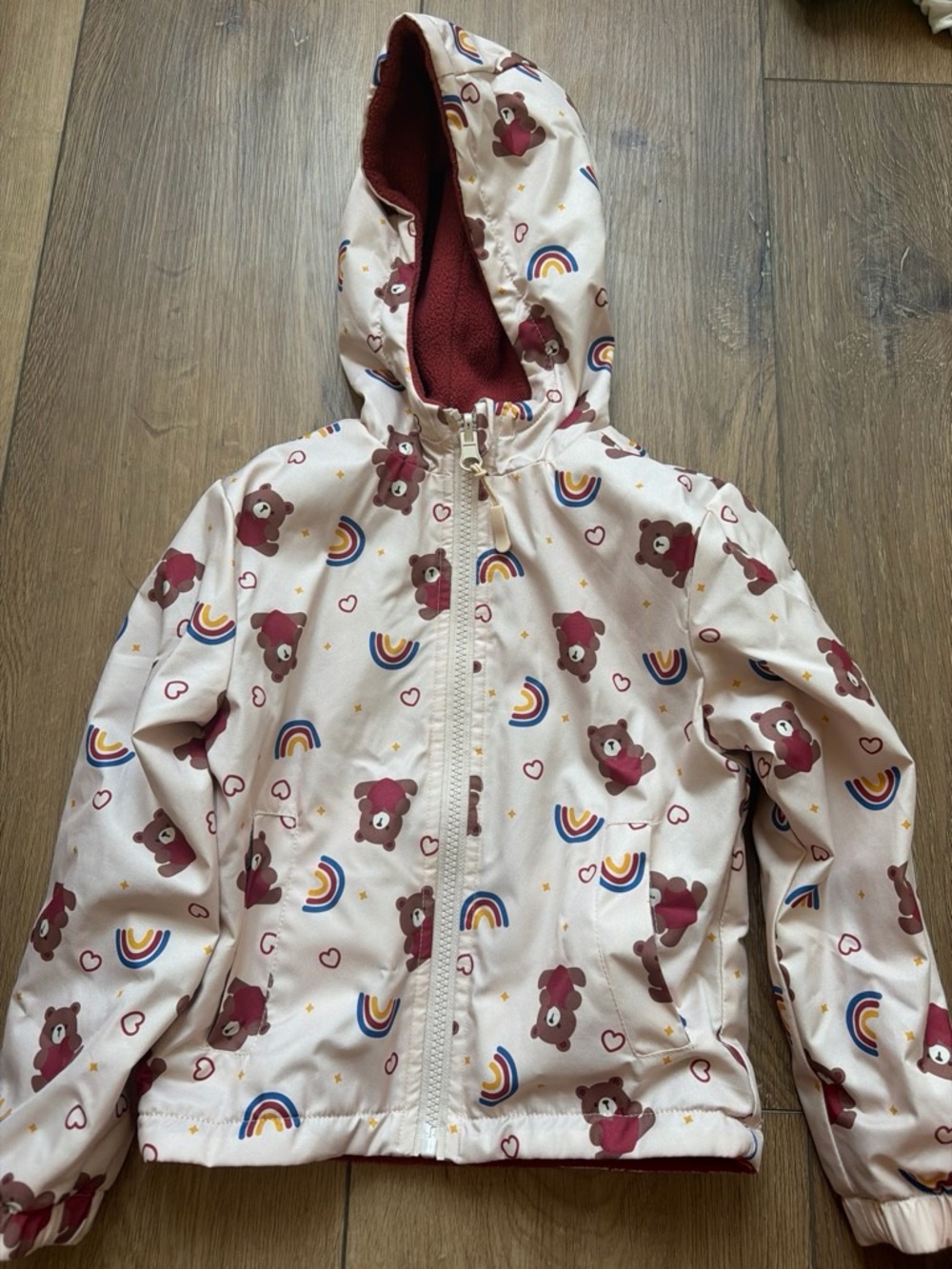 Kids' Bear Print Hooded Jacket